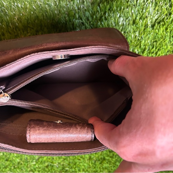 Fossil Brown Leather Hobo Shoulder Bag - Picture 8 of 10